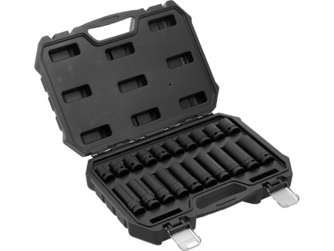 ZESTAW NASADEK UDAROWYCH KRÓTKIE+DŁUGIE 1/2' 10-19MM, 20SZT. YATO