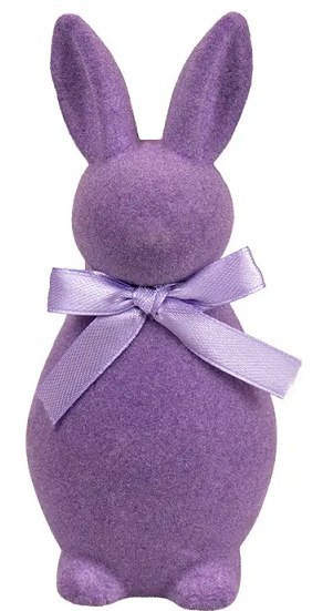 Zając flokowany 14 x 6cm mix kolor WN8471