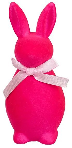 Zając flokowany 14 x 6cm mix kolor WN8471