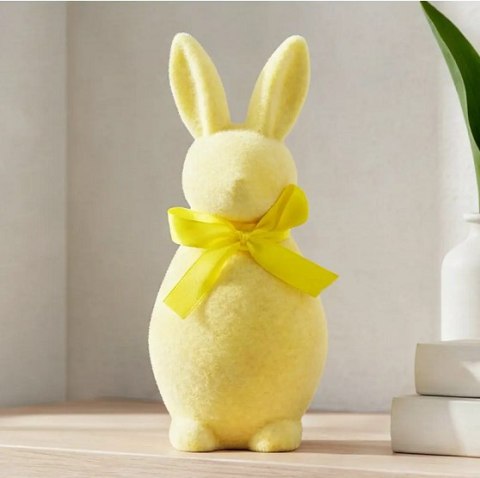 Zając flokowany 14 x 6cm mix kolor WN8471