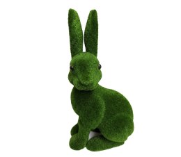 Zając styropianowy flokowany zielony 27 x 15 x 10cm FOC-17123