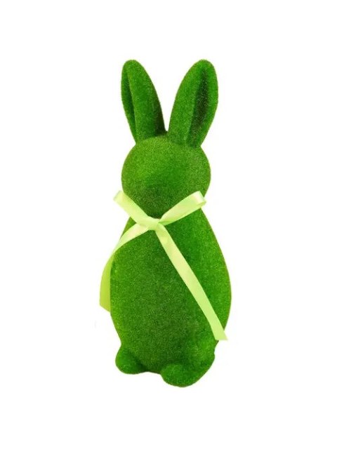 Zajączek flokowany - z kokardką 25cm WN8846