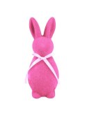 Zajączek flokowany - z kokardką 25cm WN8846