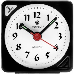 Budzik kwarcowy Perfect Kostka RE CZARNY