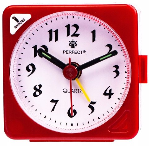 Budzik kwarcowy perfect kostka czerwony