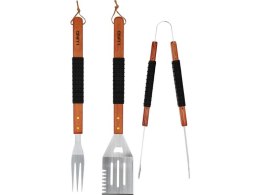 ZESTAW AKCESORIÓW DO GRILLOWANIA, RĘKOJEŚĆ DREWNO 3SZT. LUND