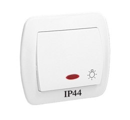 AKORD PRZYCISK ŚWIATŁO P/T IP44 Z PODŚWIETLENIEM BIAŁY SIMON
