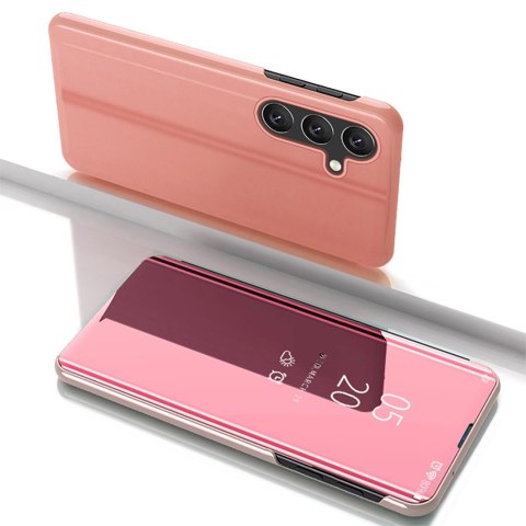 Etui pokrowiec z klapką do Samsung Galaxy S25+ Clear View Case - różowy