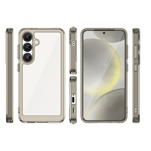 Etui silikonowe z żelową ramką do Samsung Galaxy S25 Outer Space Case - przezroczysto czarne