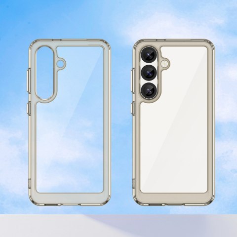 Etui silikonowe z żelową ramką do Samsung Galaxy S25 Outer Space Case - przezroczysto czarne