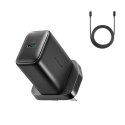Ładowarka sieciowa z kablem wtyczka Angielska UK USB-C 25W 1m - czarna