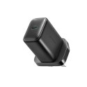 Ładowarka sieciowa z kablem wtyczka Angielska UK USB-C 25W 1m - czarna