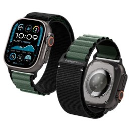 Pasek na zegarek Apple Watch 44 / 45 / 46 / 49 mm - czarno-zielony