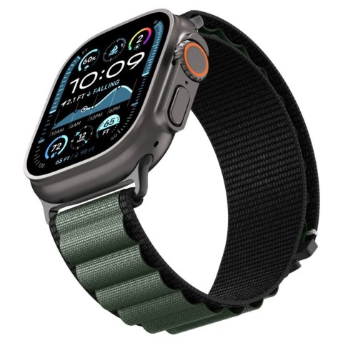 Pasek na zegarek Apple Watch 44 / 45 / 46 / 49 mm - czarno-zielony