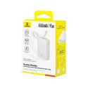 Powerbank 10000mAh 45W PicoGo USB-A USB-C z wbudowanym kablem wyświetlaczem - biały
