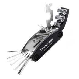 Zestaw narzędzi wielofunkcyjny 16w1 do naprawy serwisu roweru - czarny