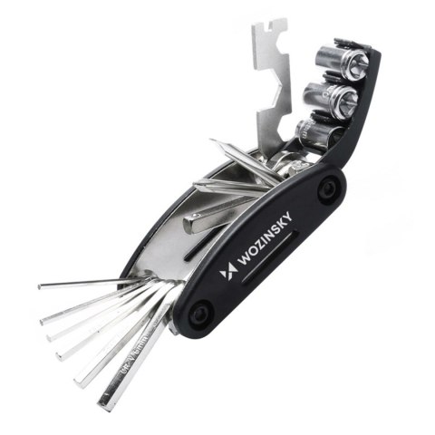 Zestaw narzędzi wielofunkcyjny 16w1 do naprawy serwisu roweru - czarny