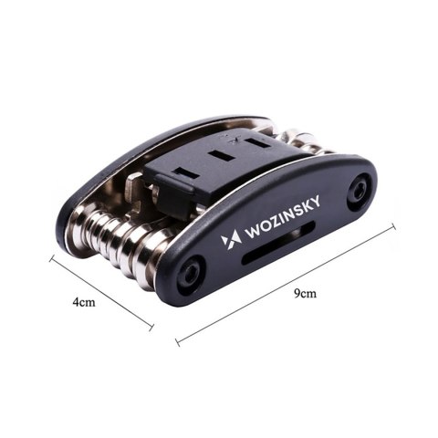 Zestaw narzędzi wielofunkcyjny 16w1 do naprawy serwisu roweru - czarny