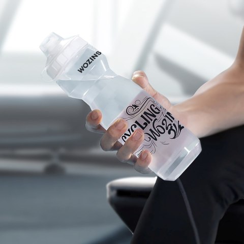 Bidon rowerowy butelka na wodę napoje 750ml - transparentny