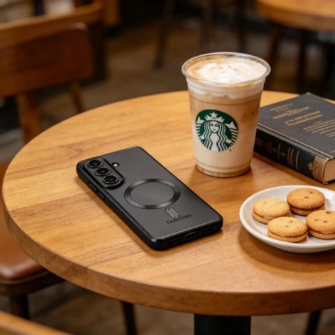 Etui pokrowiec case na Samsung Galaxy S26+ MagFlex - przezroczysto-czarny