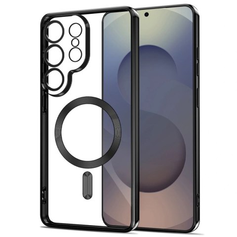 Etui pokrowiec case na Samsung Galaxy S26 Ultra MagFlex - przezroczysto-czarny