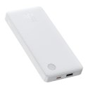 Powerbank 10000mAh 15W Airpow Lite z kablem USB-A - USB-C 30cm - biały