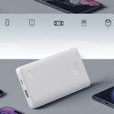 Powerbank 10000mAh 15W Airpow Lite z kablem USB-A - USB-C 30cm - biały