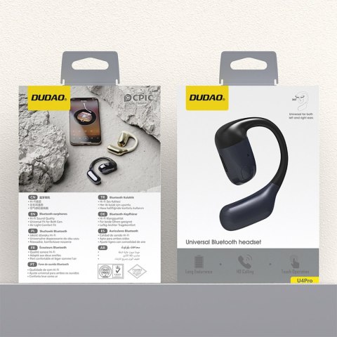 Słuchawka zauszna uniwersalna do obu uszu U4Pro Bluetooth - czarna