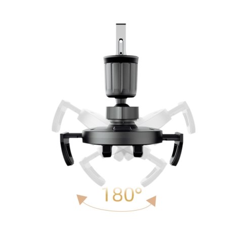 Uchwyt samochodowy zaciskowy do smartfona na kratkę nawiewu - czarny