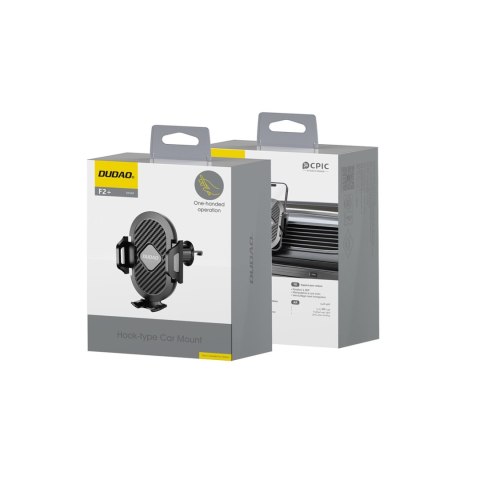 Uchwyt samochodowy zaciskowy do smartfona na kratkę nawiewu - czarny