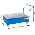 Wanna ociekowa wychwytowa pod 2 beczki PRO-LINE 1210x810x981mm mobilna