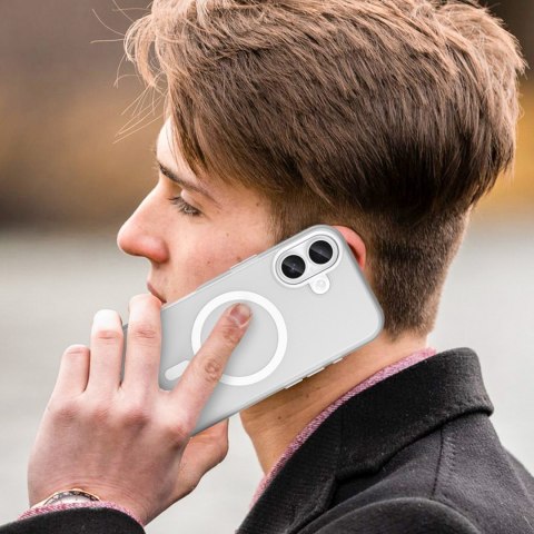 Etui case na iPhone 17 Magnetic Abrasive MagSafe - matowe białe