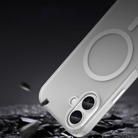 Etui case na iPhone 17 Magnetic Abrasive MagSafe - matowe białe