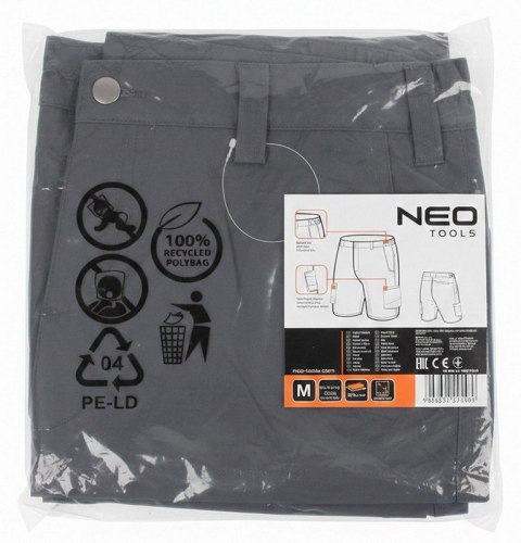 KRÓTKIE SPODENKI MIX&MATCH 2WAY STRETCH GRAFIT ROZMIAR XXL NEO