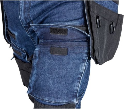 SPODNIE ROBOCZE DENIM WZMOCNIENIA CORDURA, GRANATOWE, ROZ.XL NEO