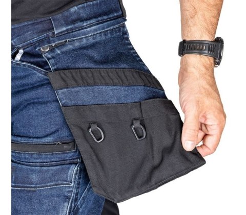 SPODNIE ROBOCZE DENIM WZMOCNIENIA CORDURA, GRANATOWE, ROZ. M NEO