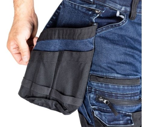 SPODNIE ROBOCZE DENIM WZMOCNIENIA CORDURA, GRANATOWE, ROZ. M NEO