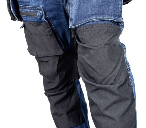 SPODNIE ROBOCZE DENIM WZMOCNIENIA CORDURA, GRANATOWE, ROZ. M NEO