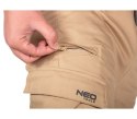 SPODNIE ROBOCZE OUTDOOR TYPU JOGGER BEŻOWE ROZMIAR XXL NEO