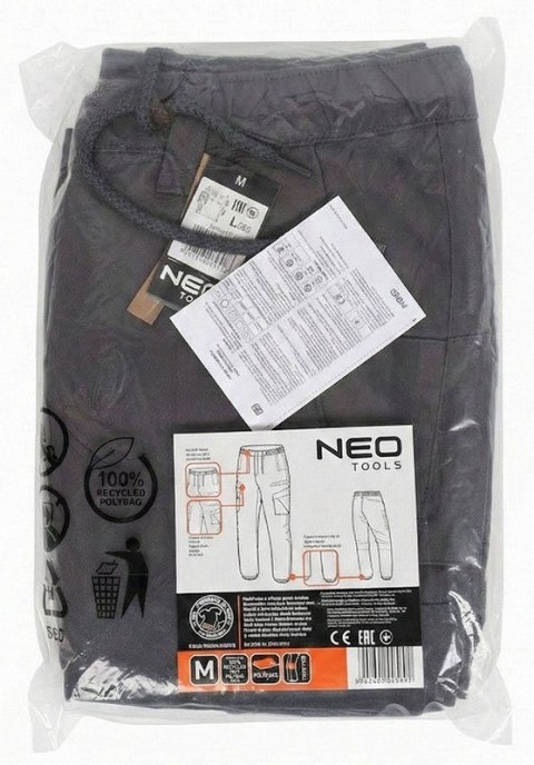 SPODNIE ROBOCZE OUTDOOR TYPU JOGGER SZARE ROZMIAR XL NEO