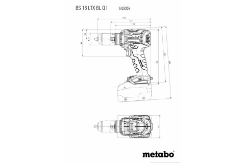 WIERTARKO-WKRĘTARKA AKUMULATOROWA BS 18 LTX BL Q 0*AH METABO