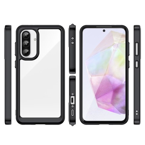 Etui pokrowiec z elastyczną ramką do Samsung Galaxy A26 Outer Space Case - czarny