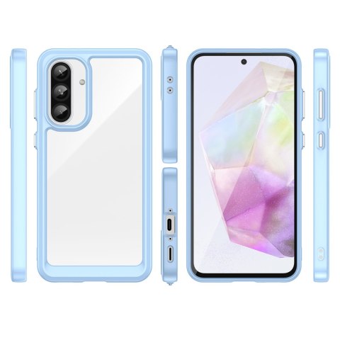 Etui pokrowiec z elastyczną ramką do Samsung Galaxy A26 Outer Space Case - niebieski