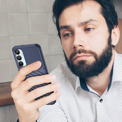 Etui silikonowe pancerny pokrowiec na Samsung Galaxy A26 Thunder Case - niebieski