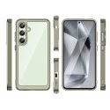 Etui silikonowe z żelową ramką do Samsung Galaxy S24 FE Outer Space Case - przezroczysto-czarne