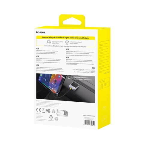 Adapter bezprzewodowy do Apple CarPlay Bluetooth - szary