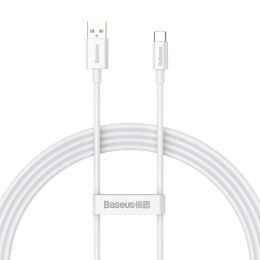 Kabel przewód USB-A - USB-C Superior Series 100W 1.5m - biały