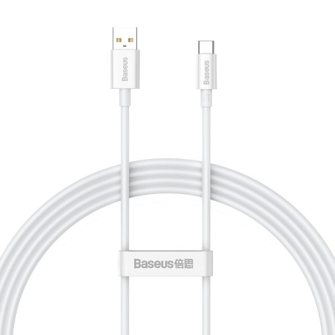 Kabel przewód USB-A - USB-C Superior Series 100W 1.5m - biały