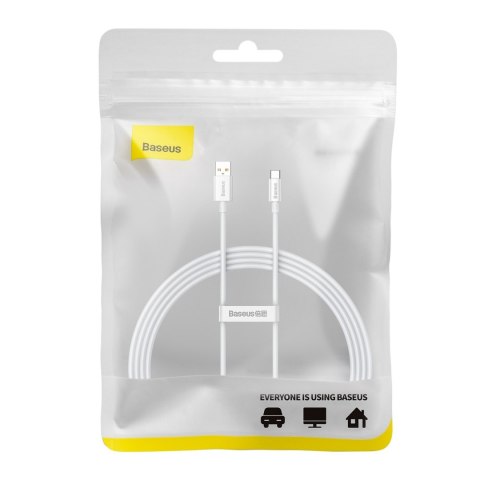 Kabel przewód USB-A - USB-C Superior Series 100W 1.5m - biały