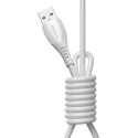 Kabel przewód USB-A - USB-C Vibrant Series 3A 1.2m - biały